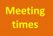meeting times