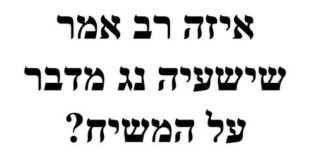 איזה רב אמר שישעיה נג מדבר על המשיח?